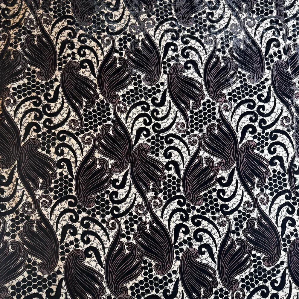 Flocked Velvety Duvet Brown & Tan Queen Size 88